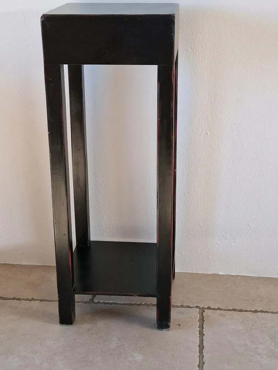 Antique Malaysian Small Press and Tall Table - Image 2