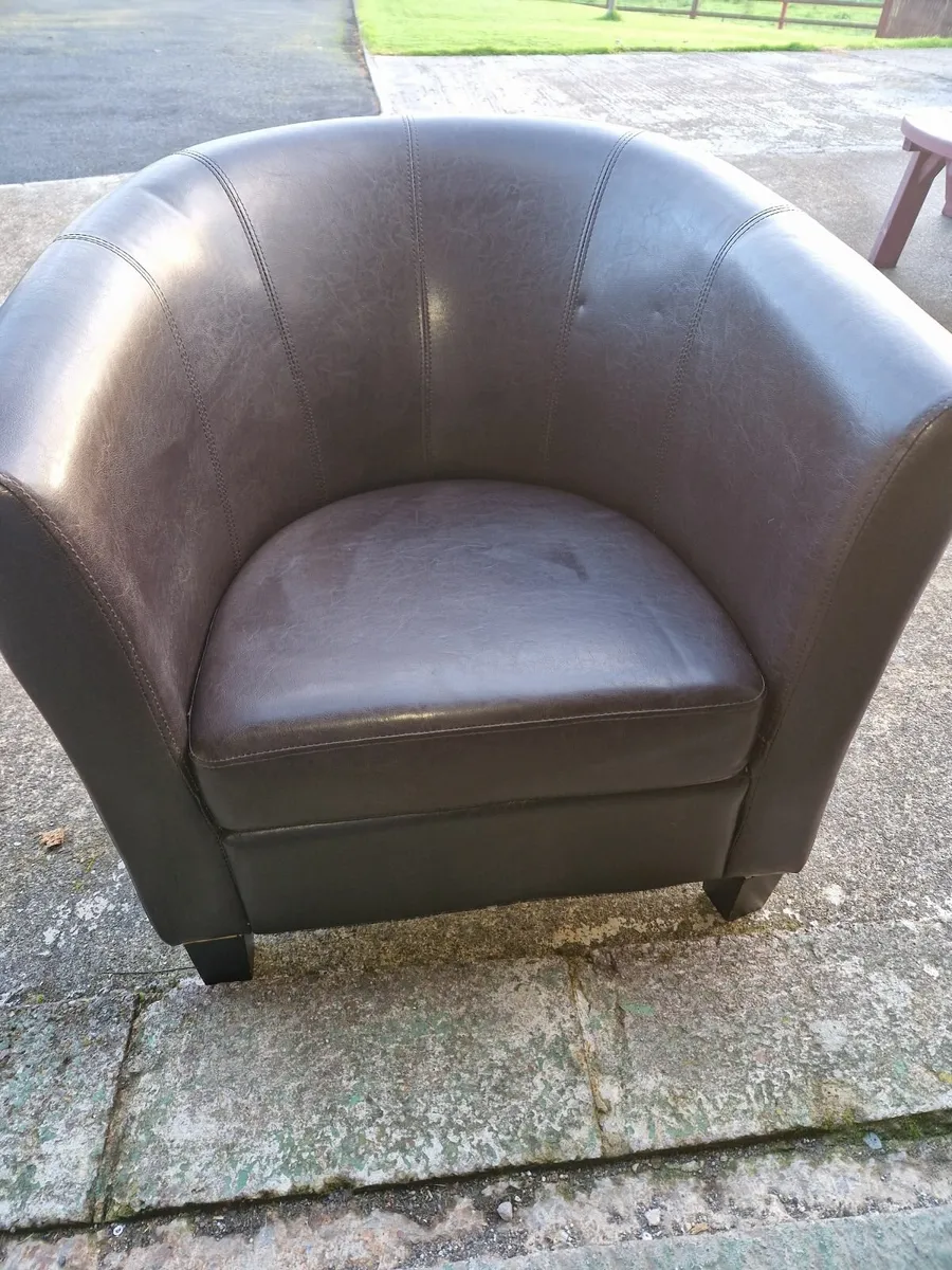 Brown leather chair