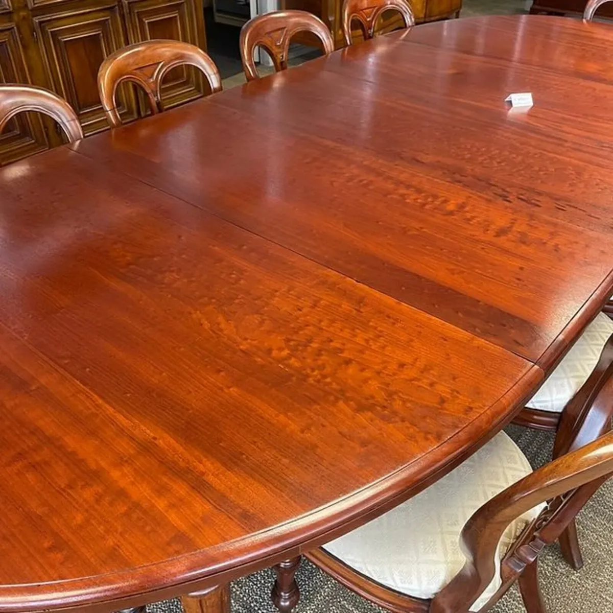Victorian mahogany d-end extendable dining table & - Image 4