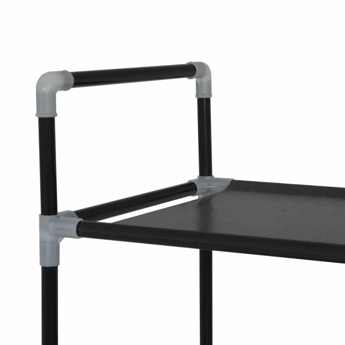 Shoe Rack with 10 Shelves Metal + Non-woven Fabric - Image 3