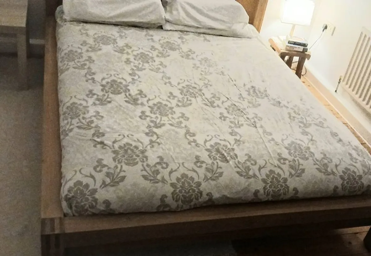 REDUCED Beautiful Wooden Bed Frame -King Size -As New - Image 1
