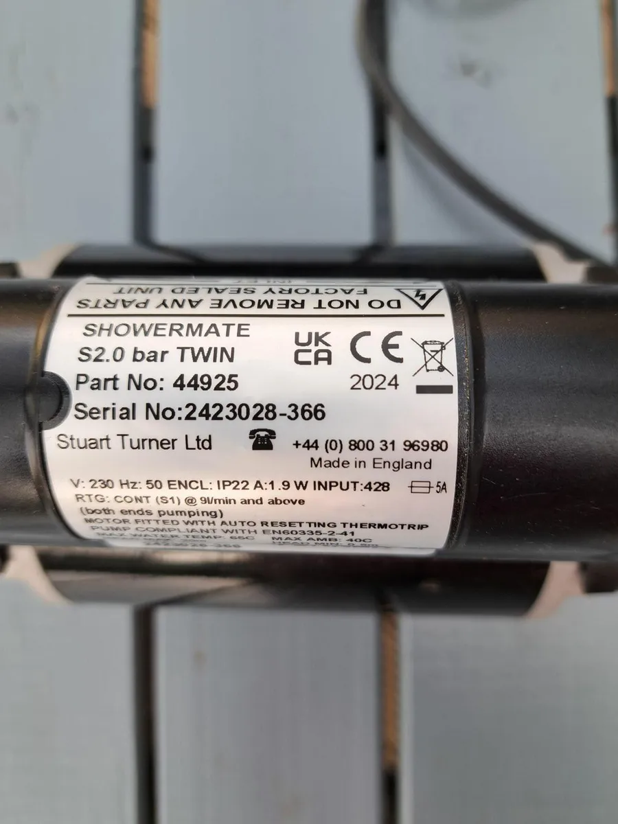 Showermate dual shower pump 2 bar - Image 2