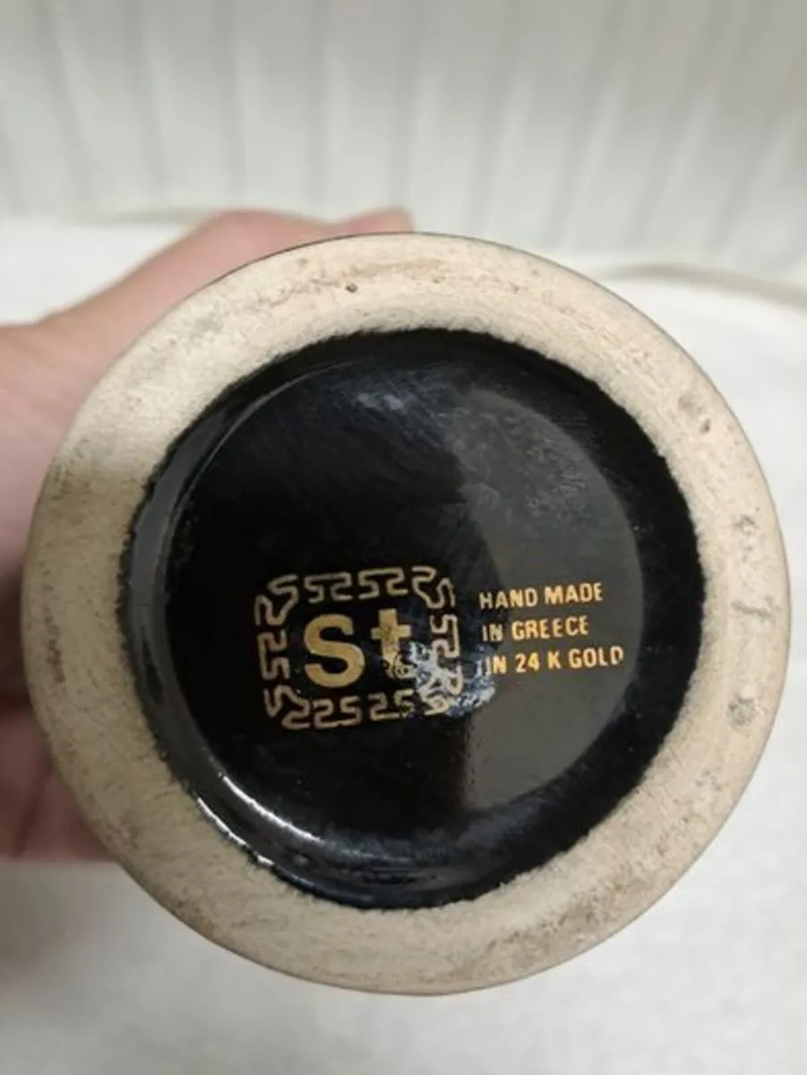 Vase black and gold medium - Image 2