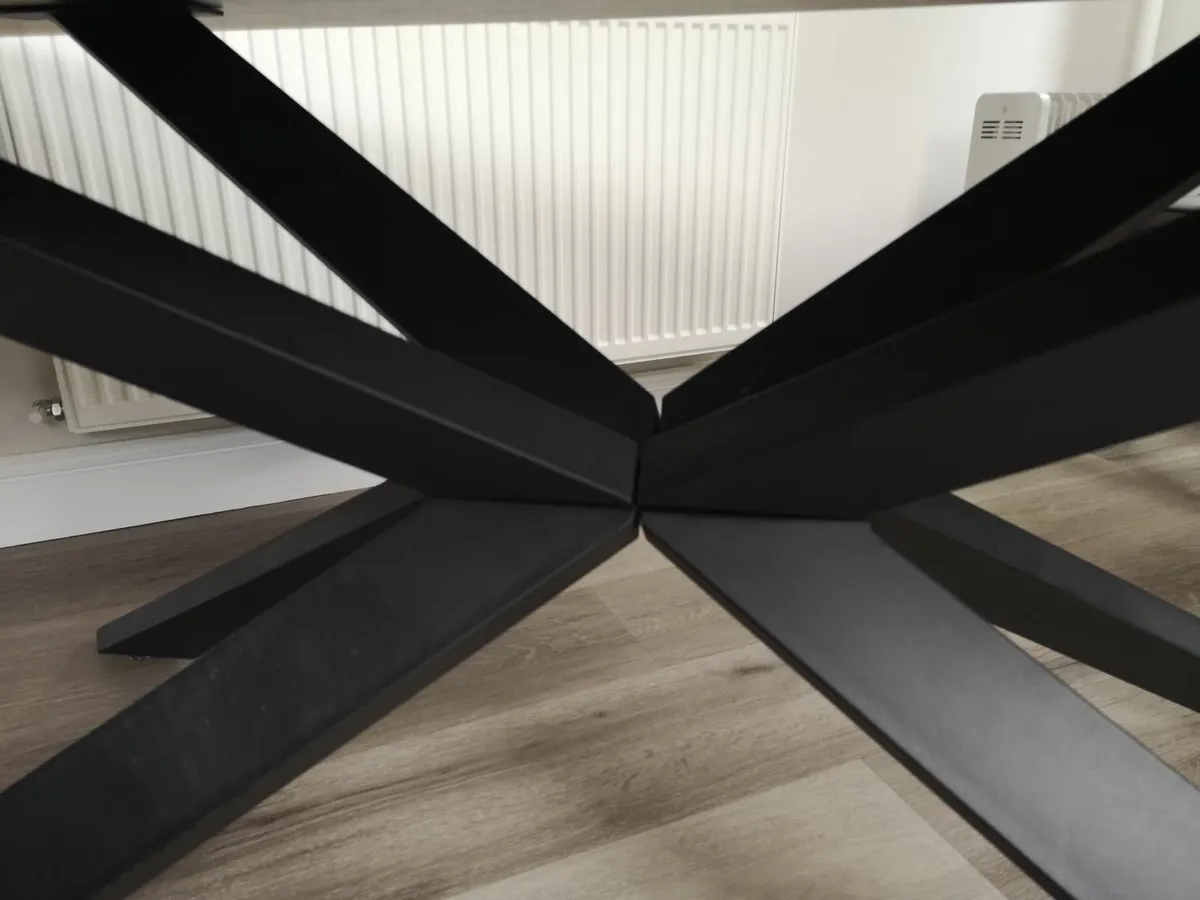 SMOKED OAK DINING TABLE - Image 2