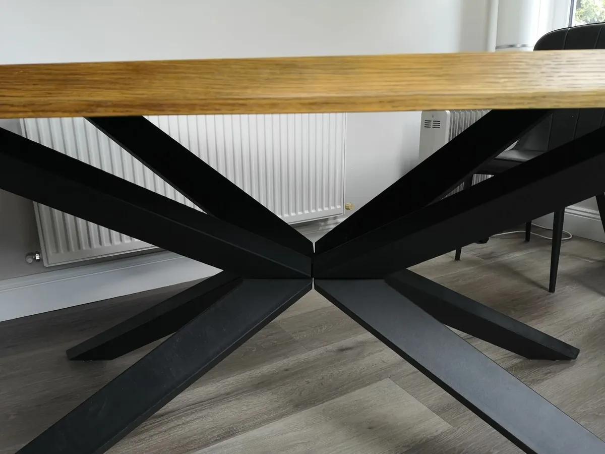 SMOKED OAK DINING TABLE - Image 3