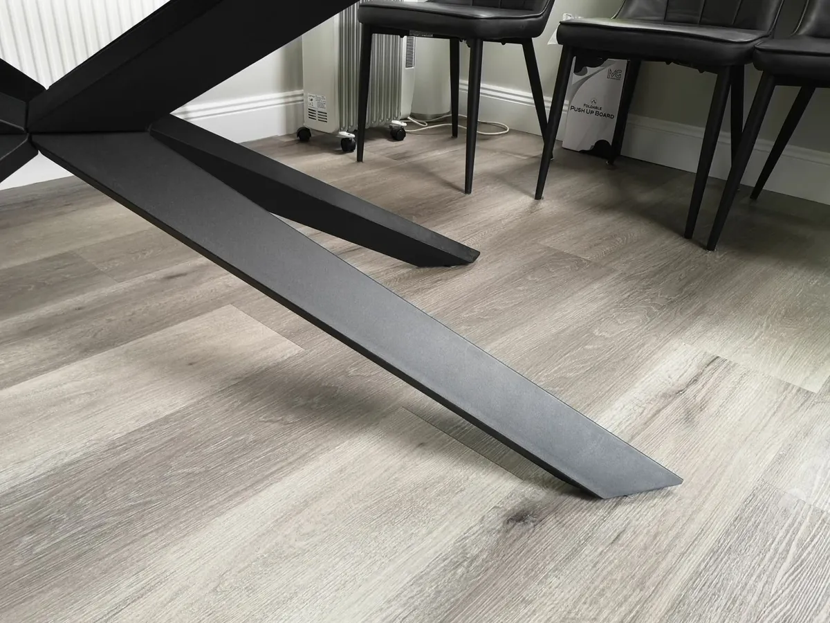 SMOKED OAK DINING TABLE - Image 4