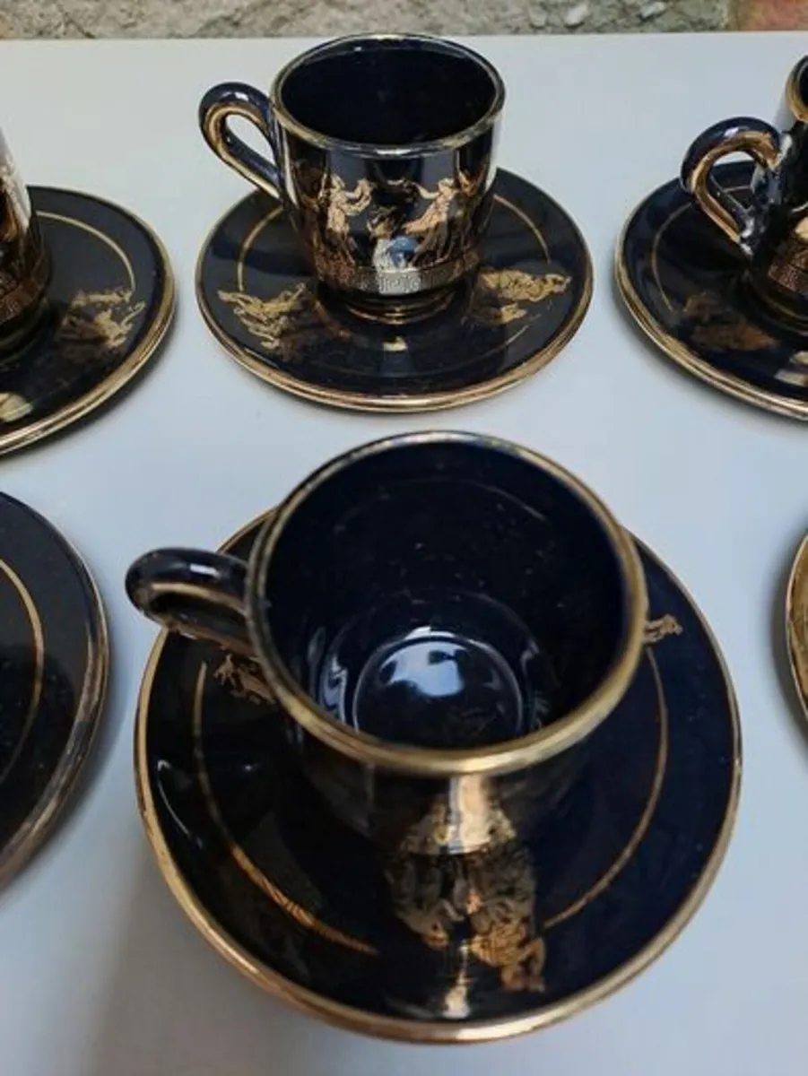 Vintage espresso set 24 k gold - Image 3