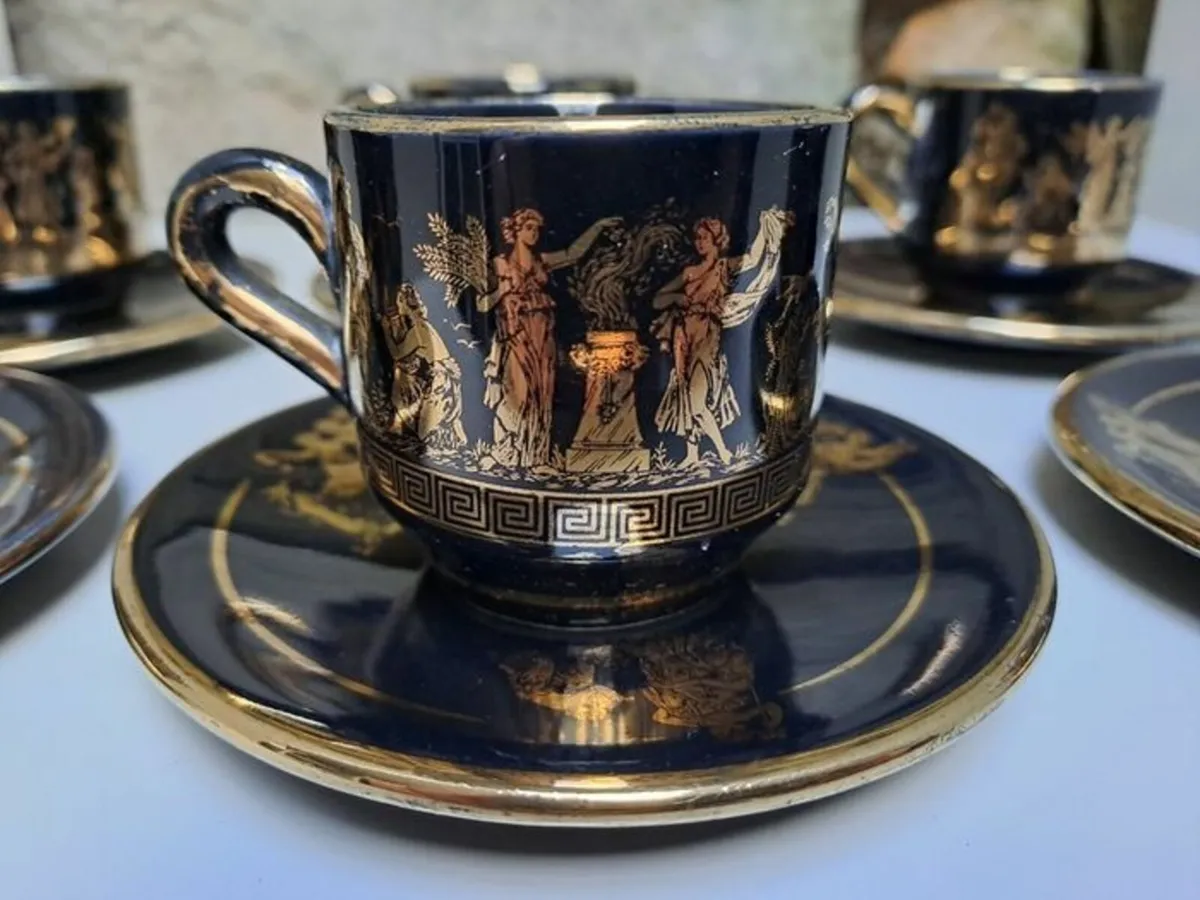 Vintage espresso set 24 k gold - Image 4