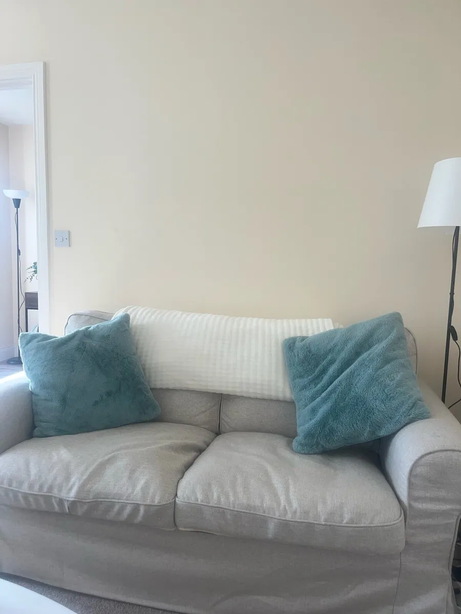 2 Seater light grey sofa - Image 3