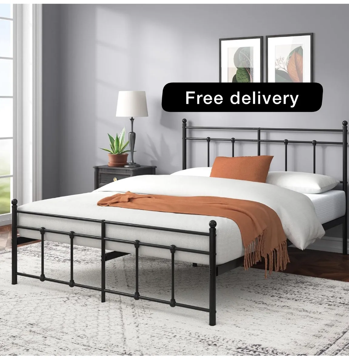 Double Bed Frame 135x190 cm - Image 1