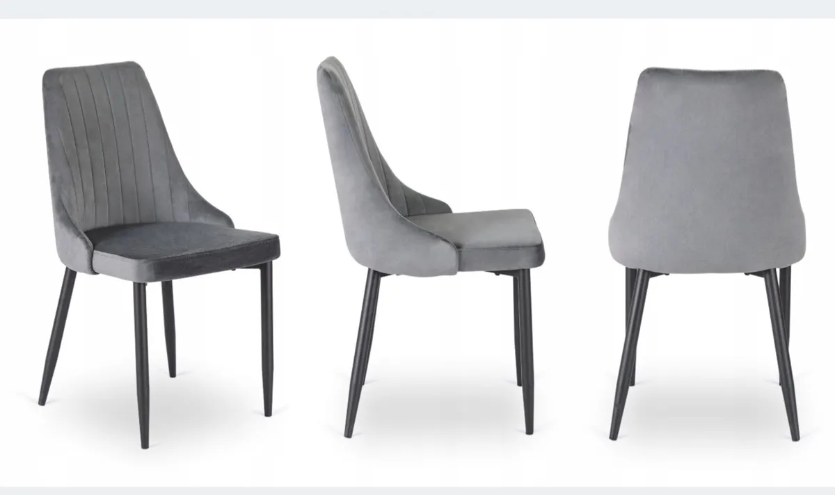 Set of 4 velvet chairs - Image 2