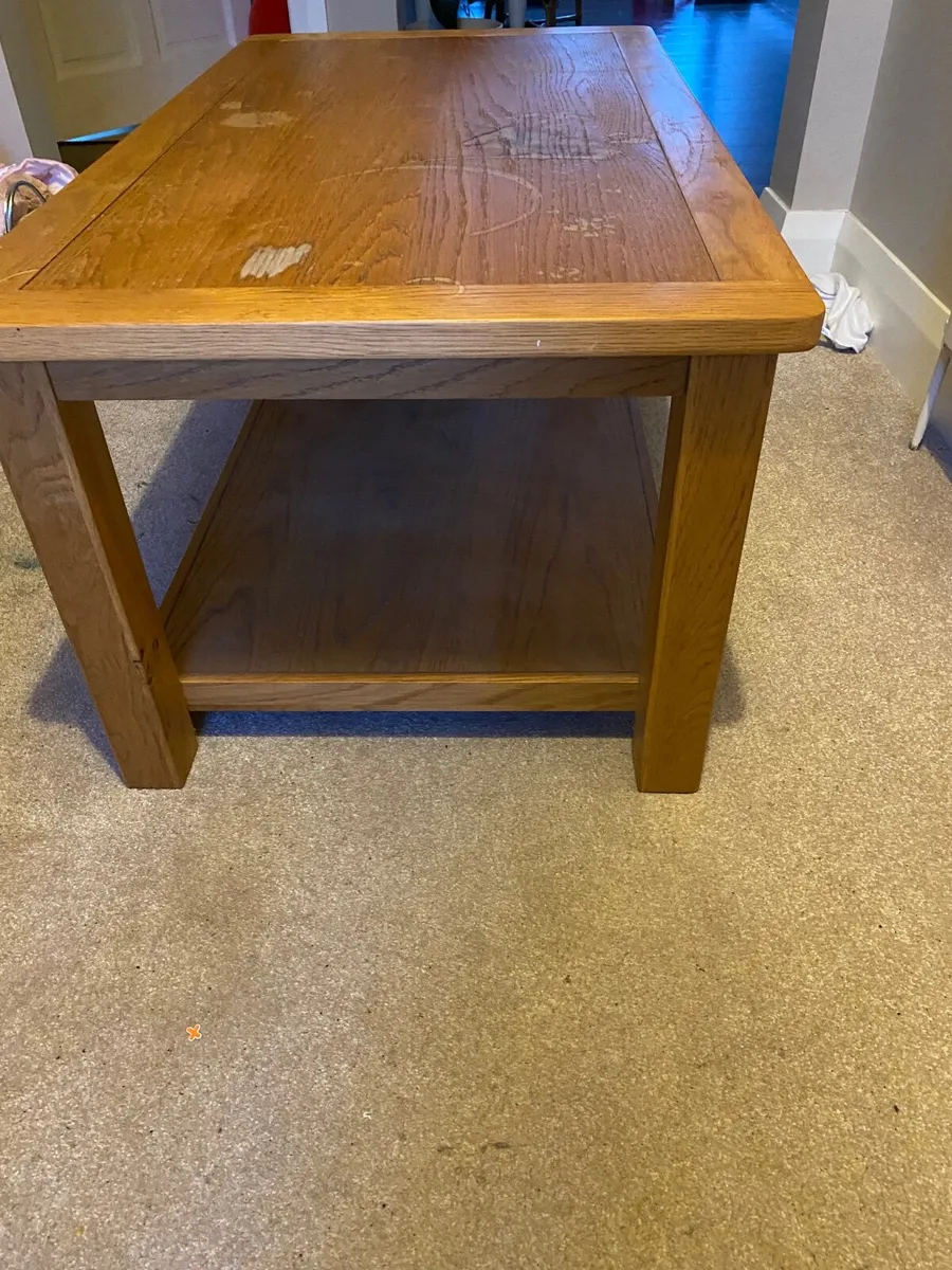 Oak coffee table - Image 3