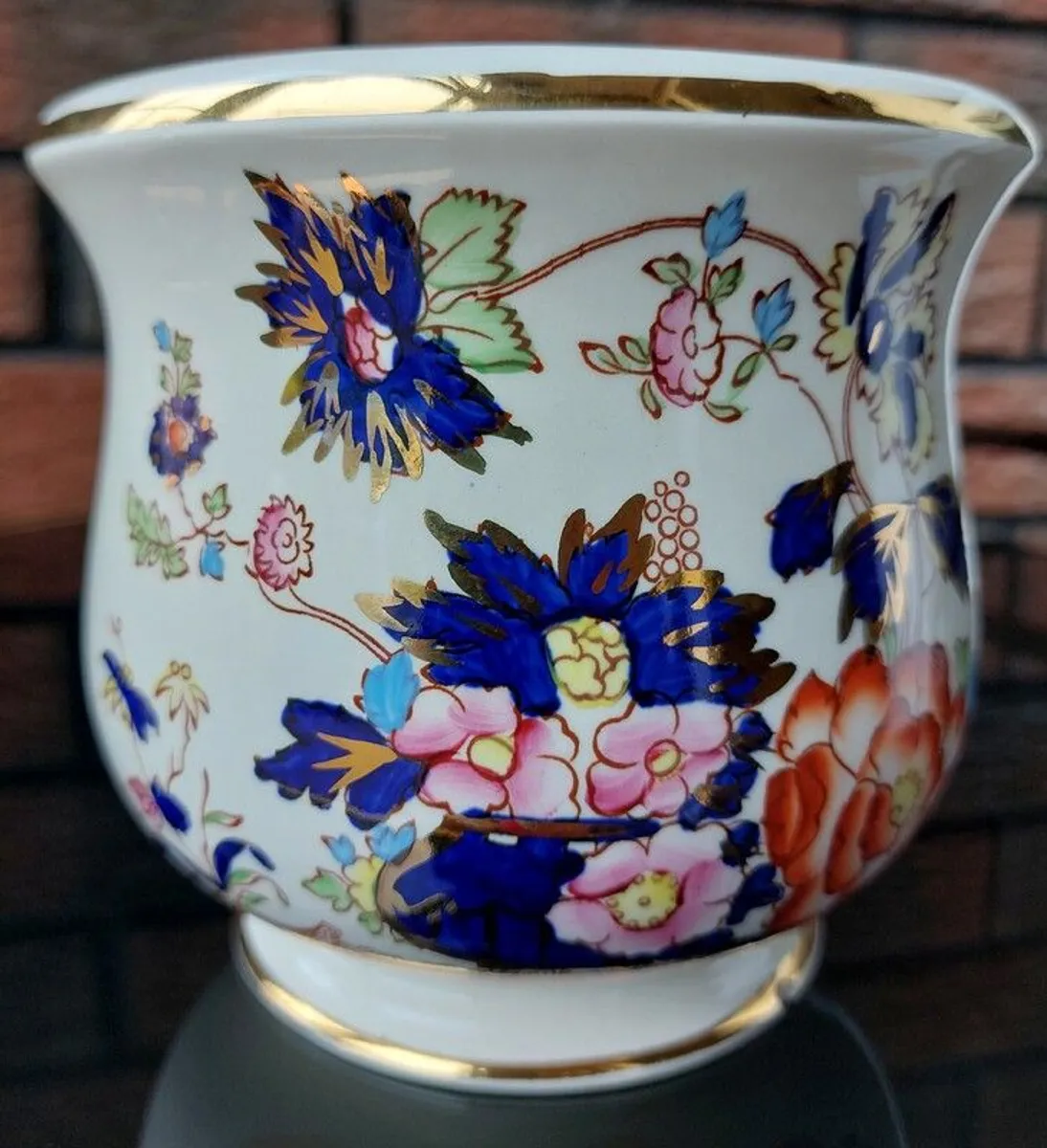 Antique Masons Ironstone "Mandarin" Jam Jar/Honey Pot - Image 1
