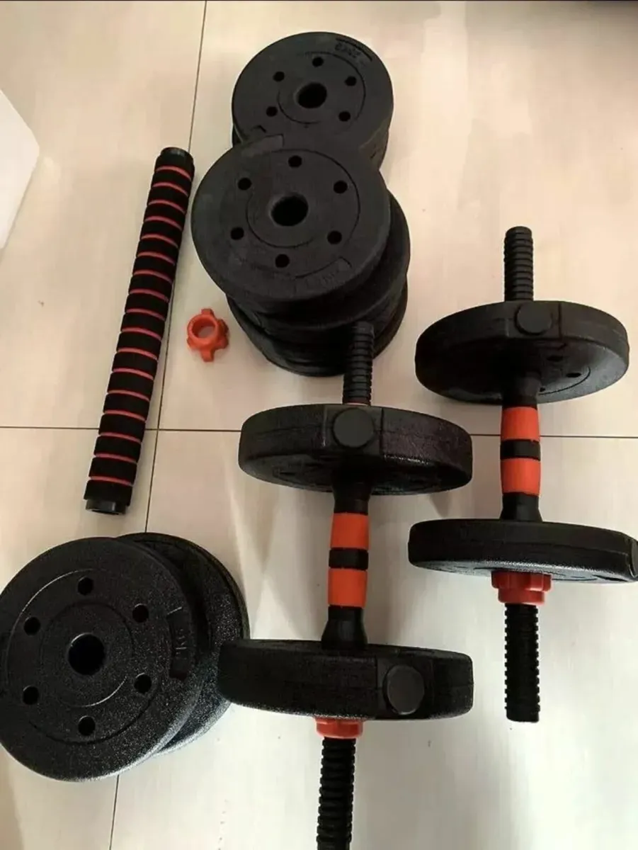 40KG Adjustable Dumbbell and Barbell Set brand new - Image 3
