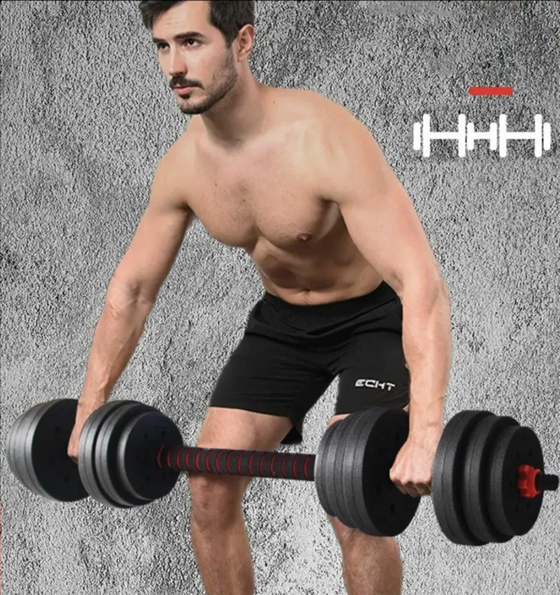 40KG Adjustable Dumbbell and Barbell Set brand new - Image 1