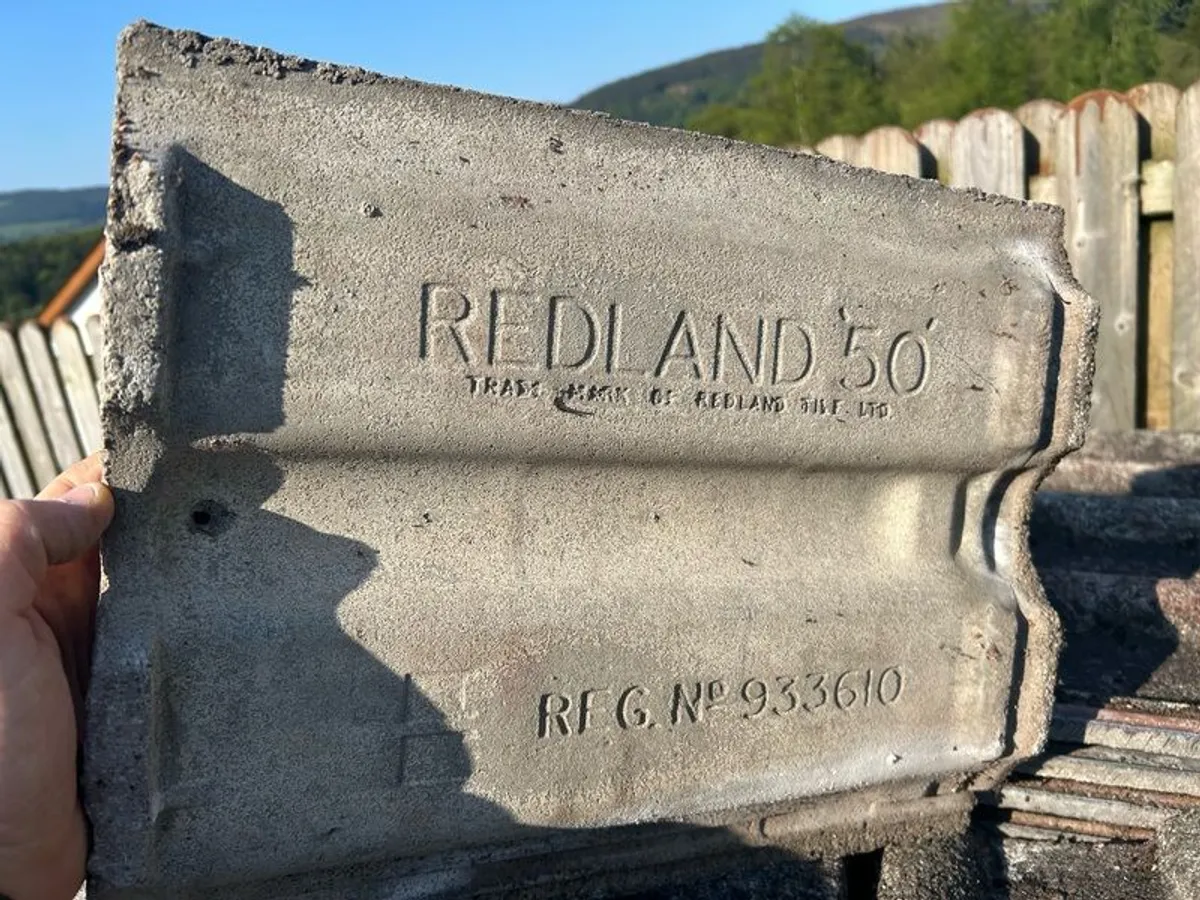 redland 50 roof tiles turf brown reg no.933610 - Image 1