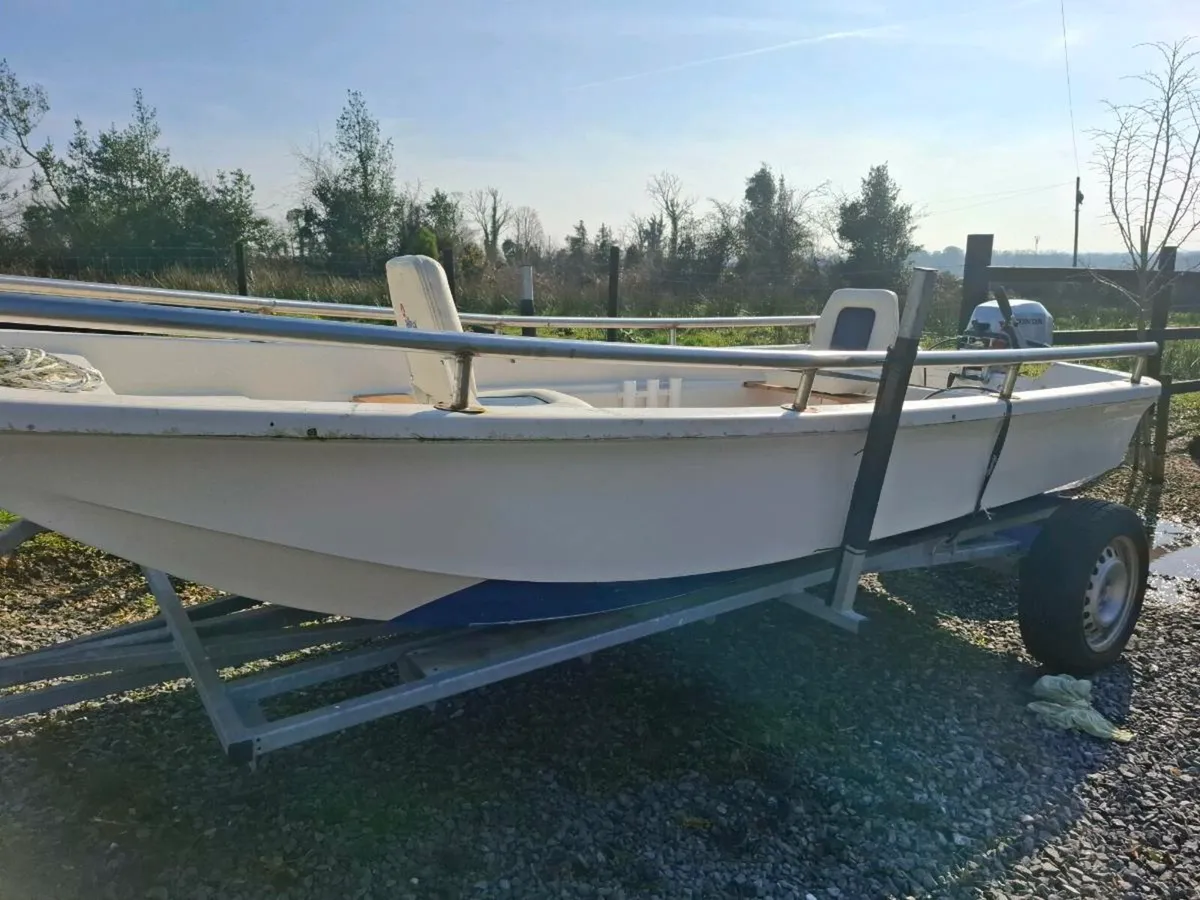 Dory boat, trailer and outboard - Image 3