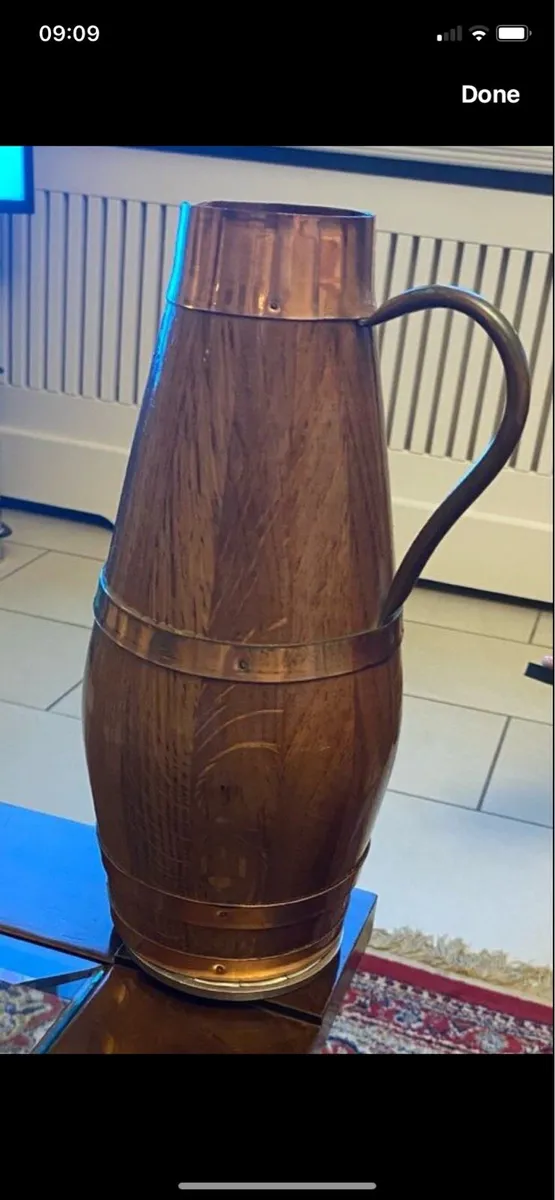 Vintage Timber & Copper Cider/ Wine Jug - Image 2