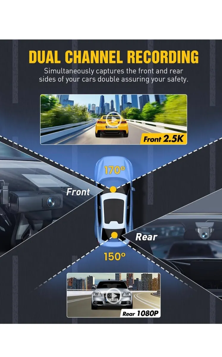 4k Dual facing Dash cam supplied and fitted - Image 3