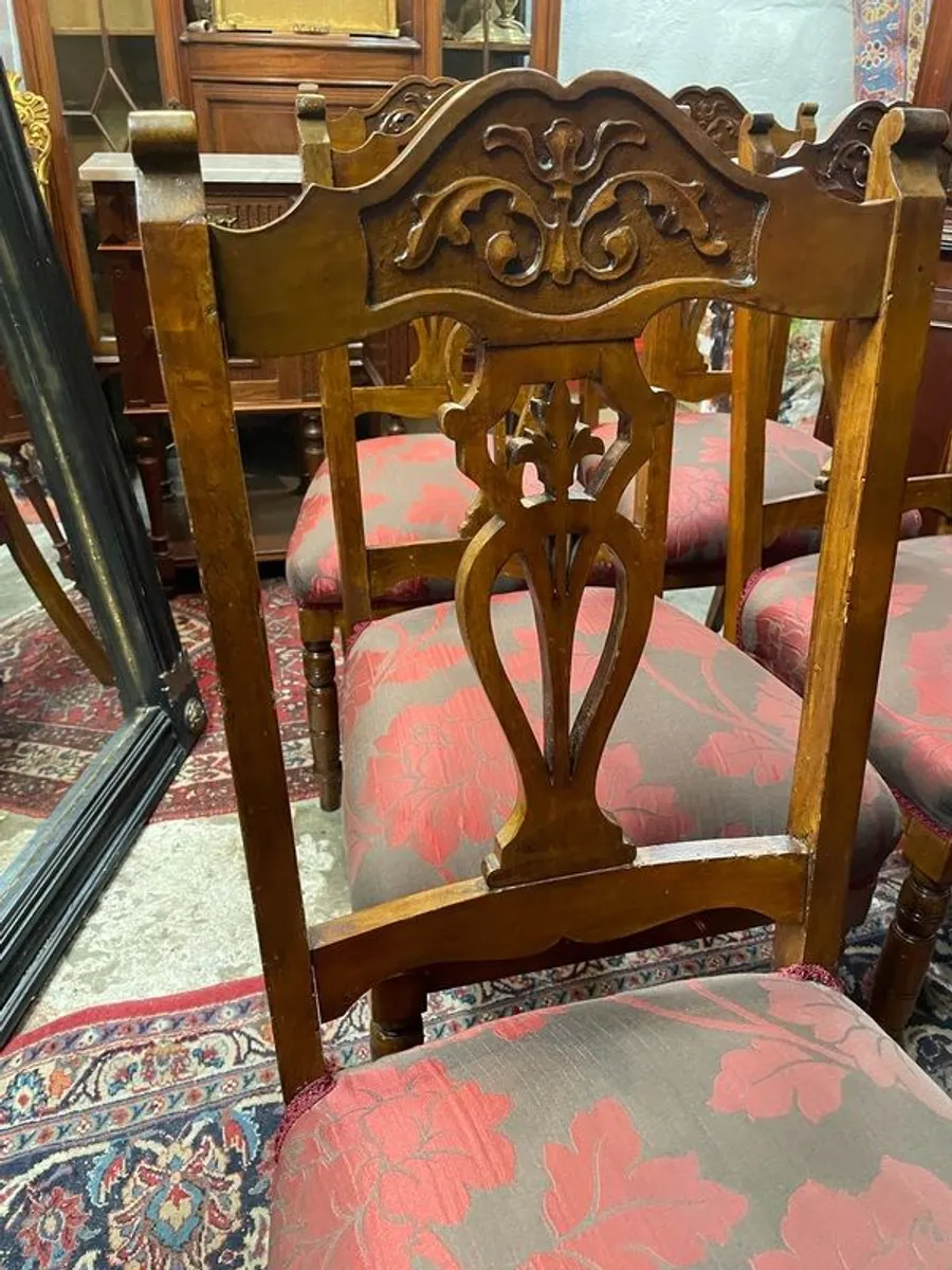 6 Antique Dining Chairs. - Image 2