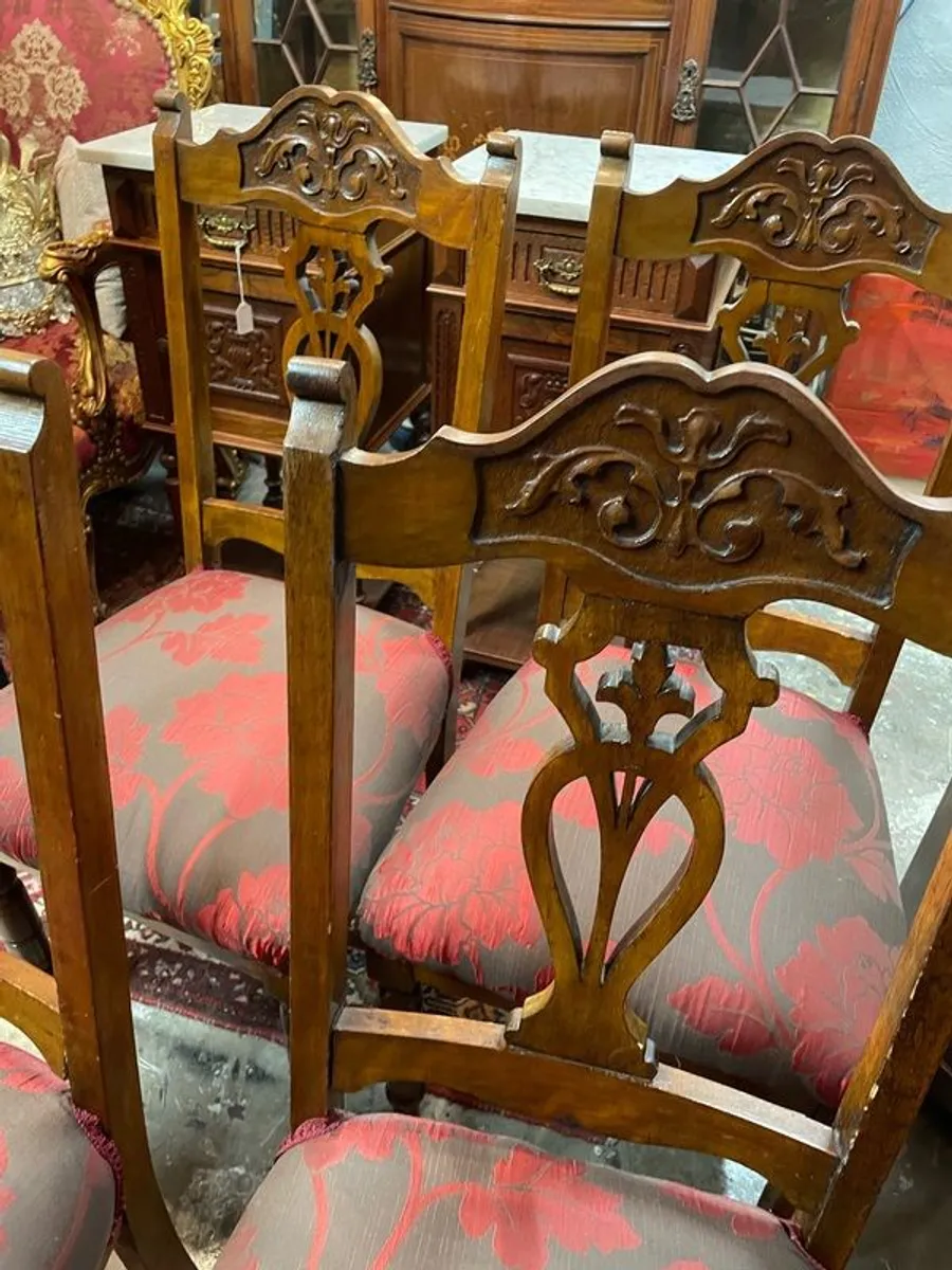 6 Antique Dining Chairs. - Image 3