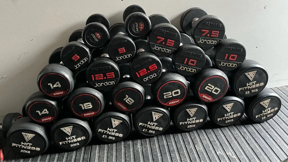 389kg jordan & hit fitness dumbbells - Image 1
