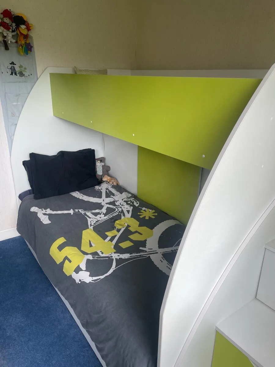 Bunk bed with storage and bookshelves - Image 2