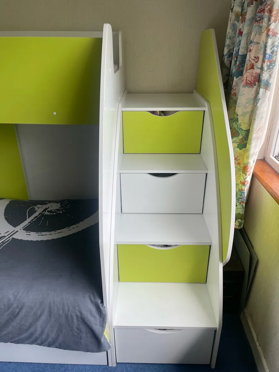 Bunk bed with storage and bookshelves - Image 3