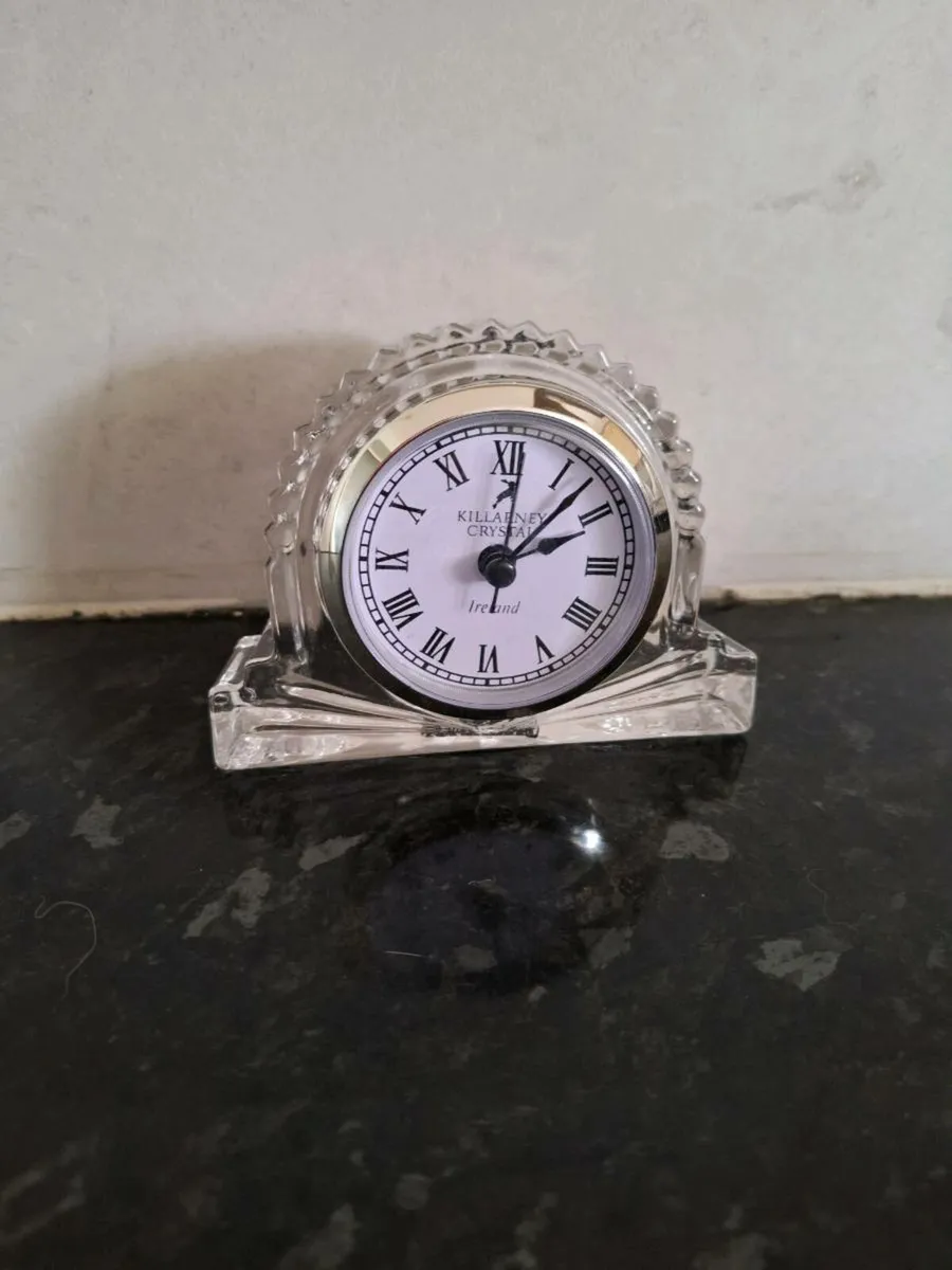 Small Killarney crystal clock see dimensions - Image 2