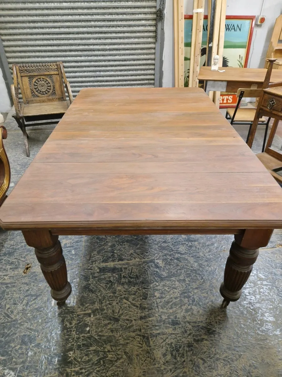 Large early 1900s extendable table - Image 3