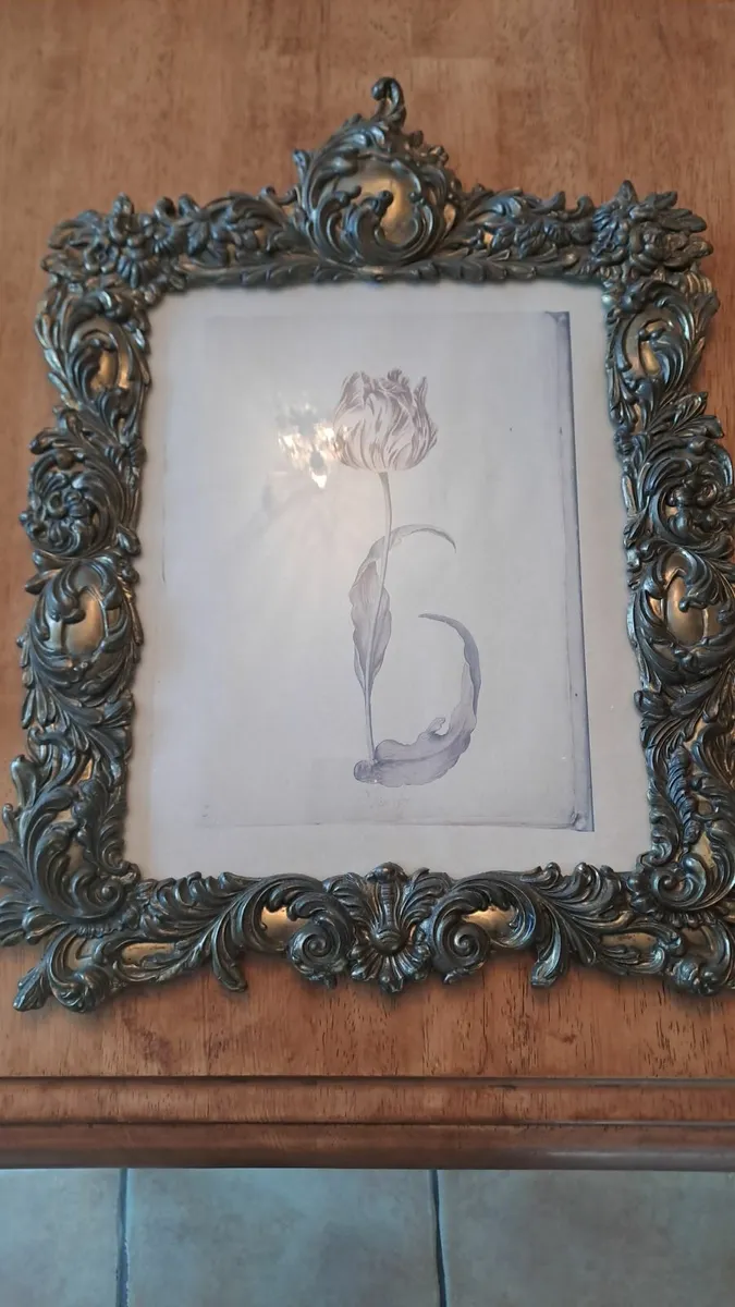 Pair 1960s cast Italian picture frames - Image 3