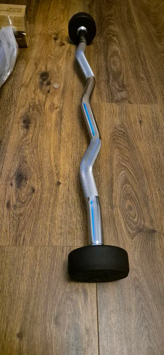 2x brand new 10 kilo fixed barbells - Image 2
