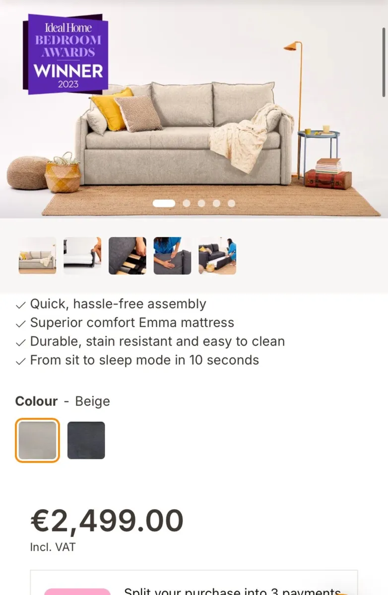 Emma Sofa Bed - Image 2