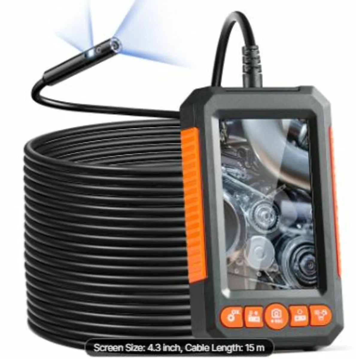 Endoscope Camera with Lights Dual Lens Borescope - Image 1