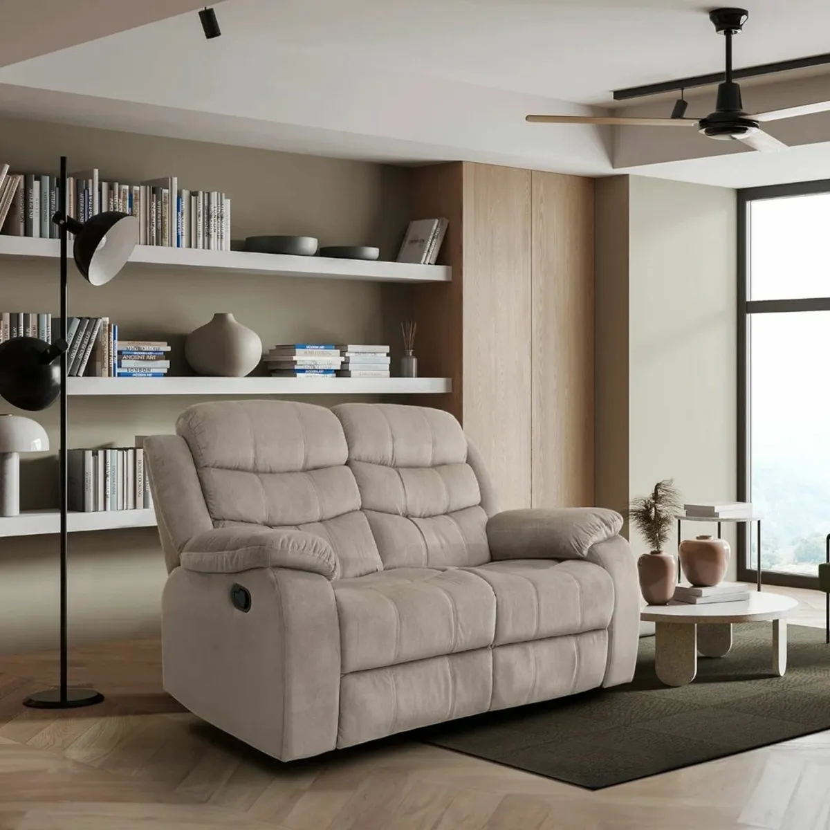 2 seater recliner sofa fabric FREE DELIVERY - Image 1