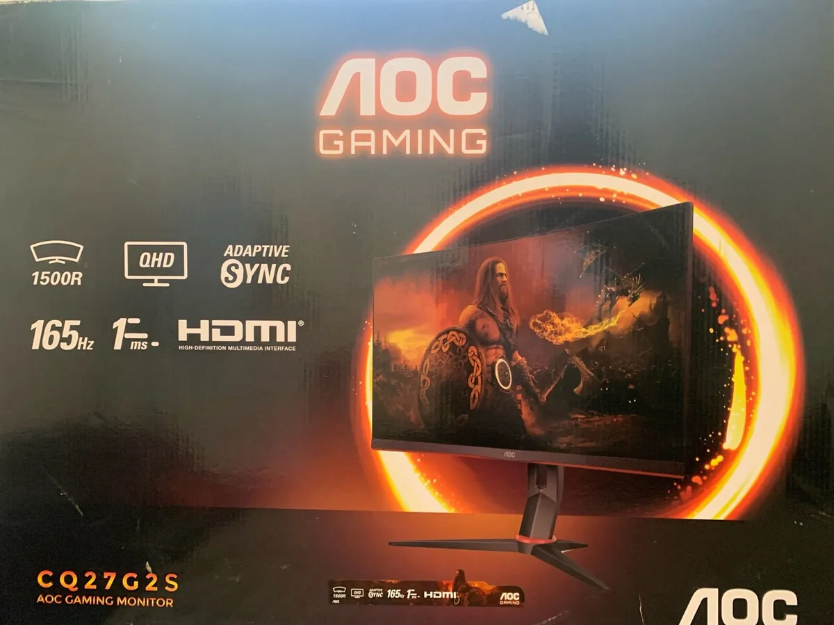 AOC 27 inch curved gaming monitor (BOX INCLUDED) - Image 2