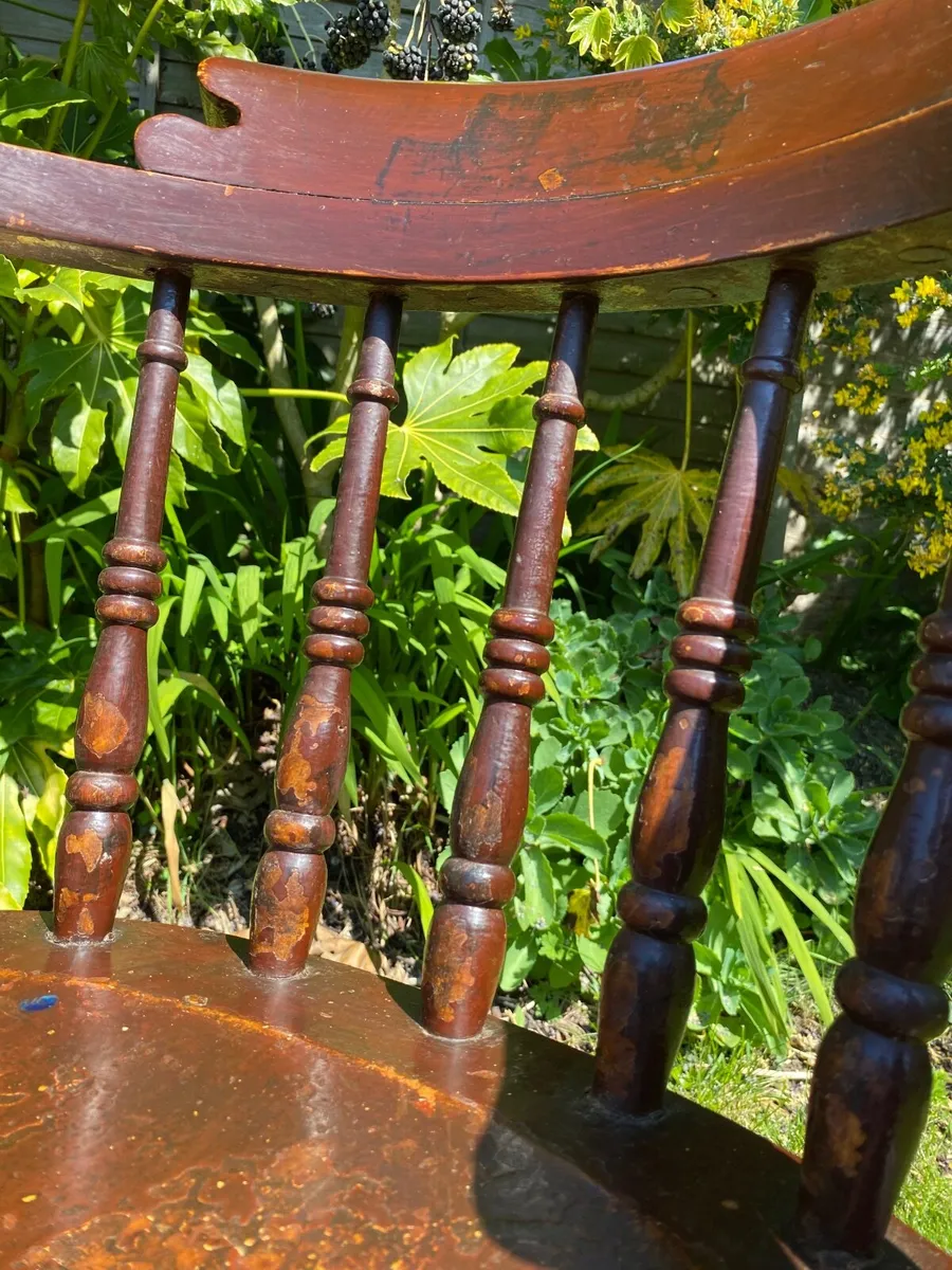 Antique Irish Georgian Library chair from - Image 3
