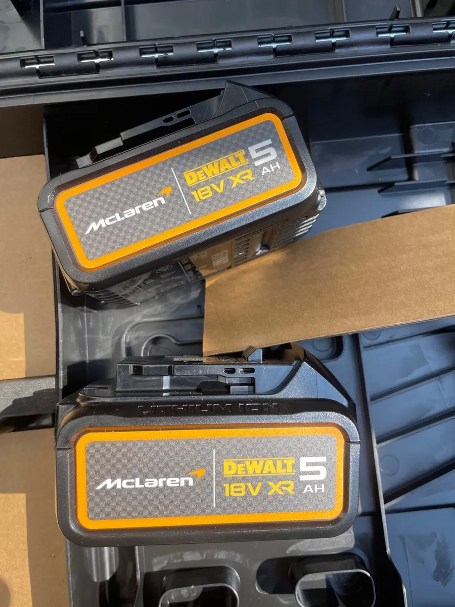 Dewalt 18v 5ah 2024 mclaren batteries x2 new - Image 1