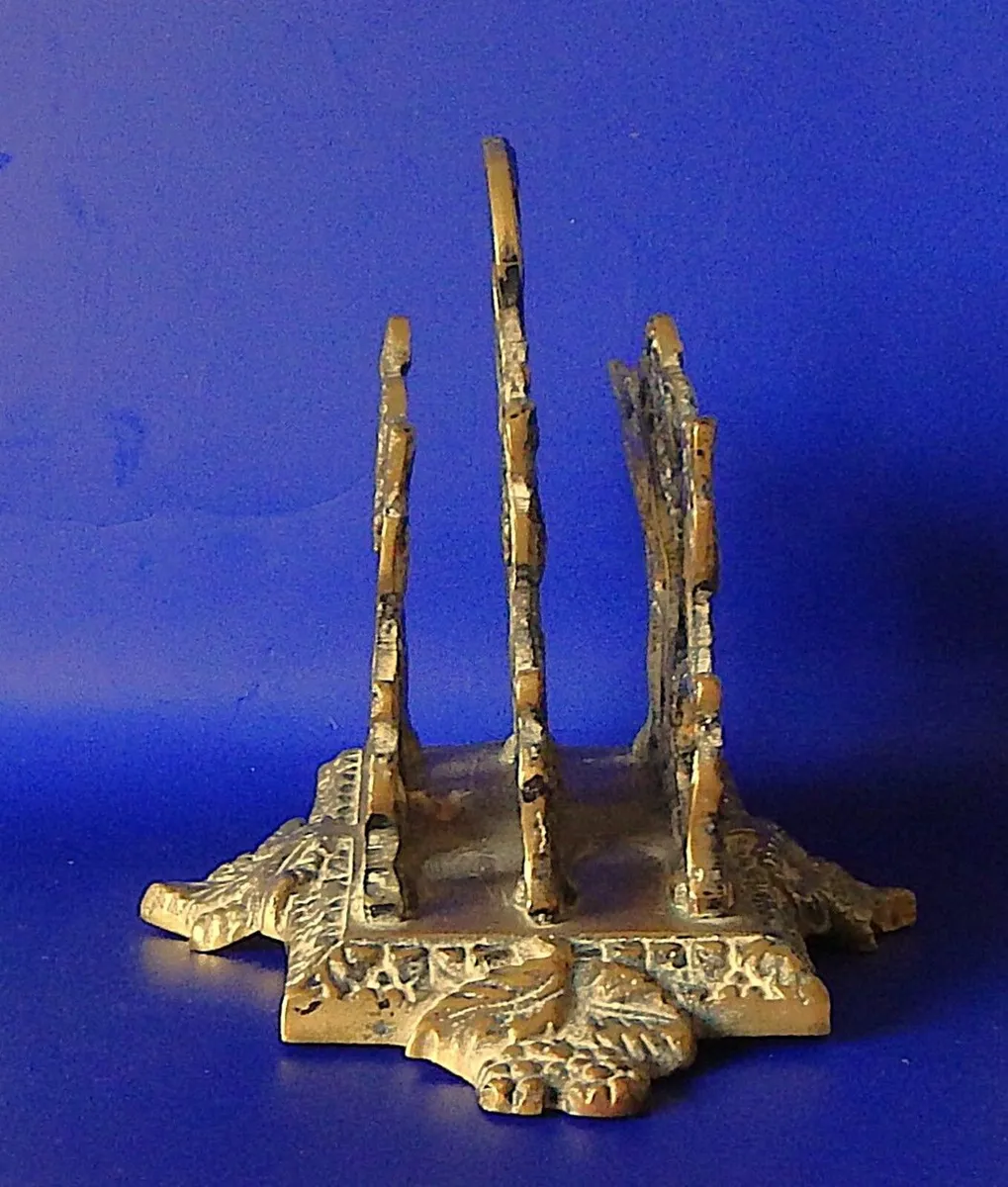 2 Solid Brass Letter/Napkin Holders - Image 3