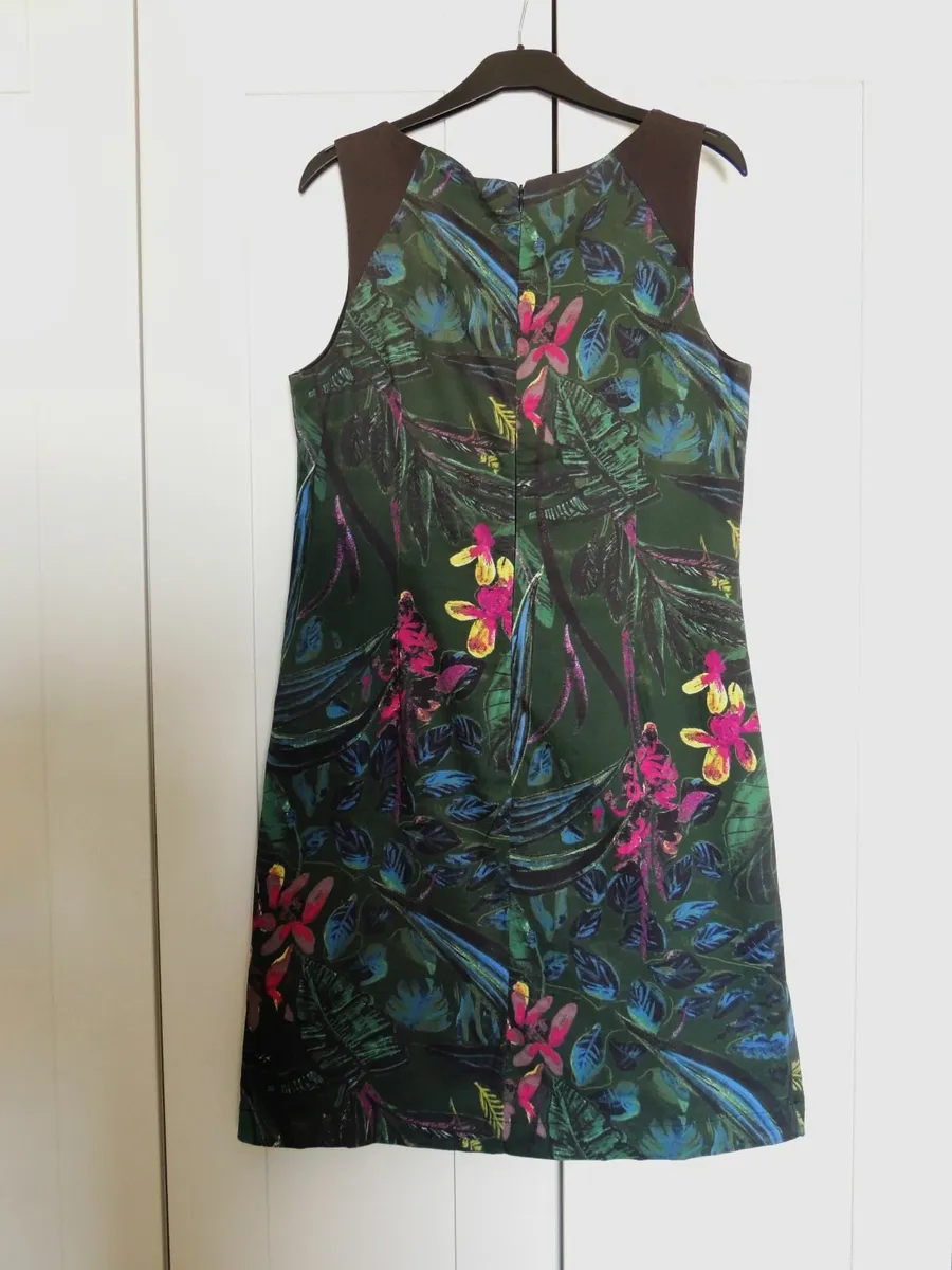 Lined dress rainforest pattern, size 14, EUR 42 - Image 3