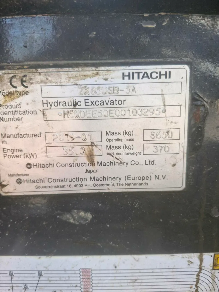 2019 Hiatchi Zx85 - Image 4