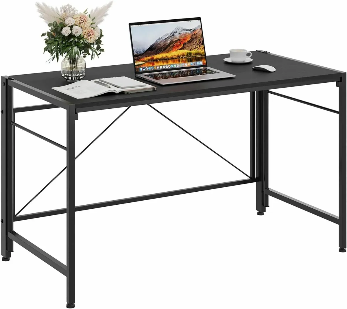 Folding Desk 110x50cm Computer Desk Office black - Image 1