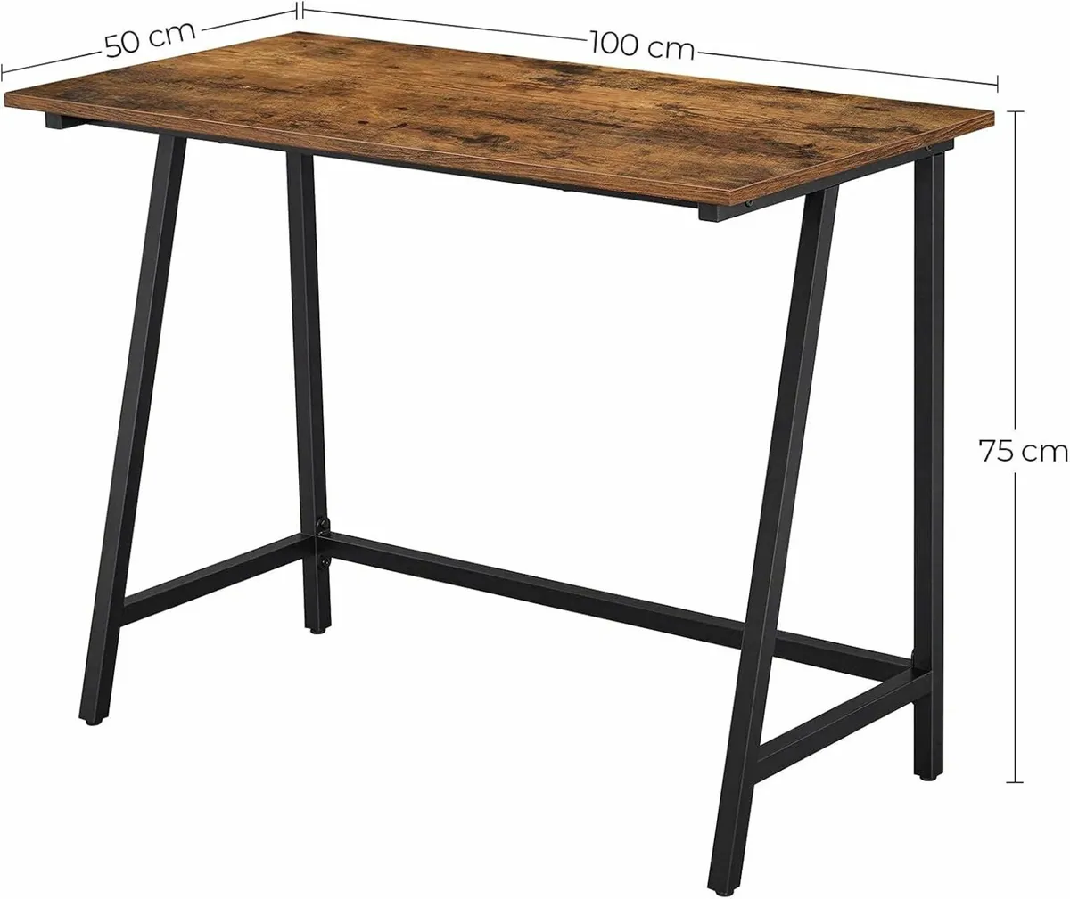 Computer Study Table Easy AssemblyBrown100x50 cm - Image 3