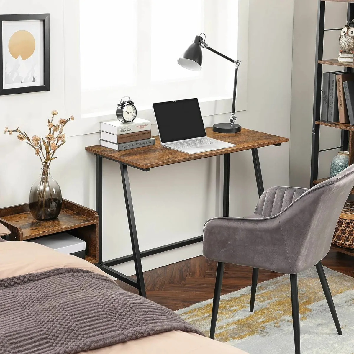 Computer Study Table Easy AssemblyBrown100x50 cm - Image 1