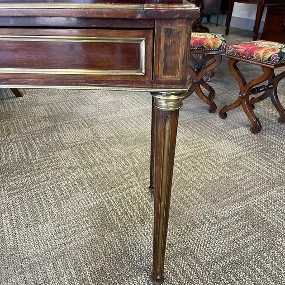Antique Léon Molinghen roll top writing desk - Image 4
