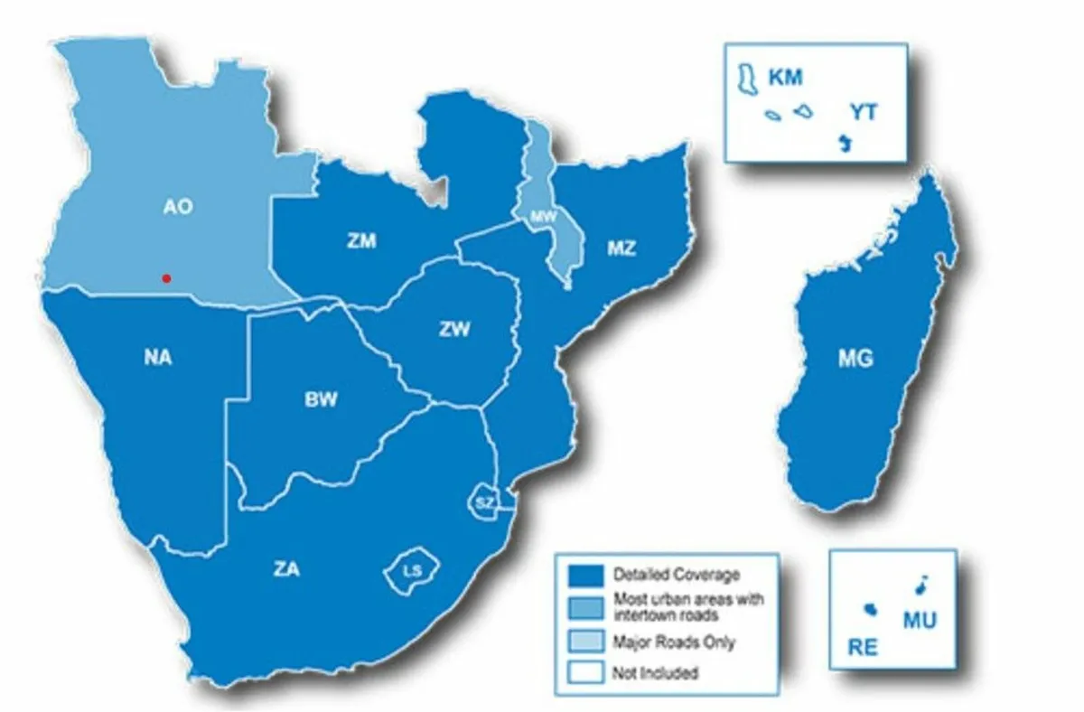 Garmin sat nav - Southern Africa map 2025 - Image 3