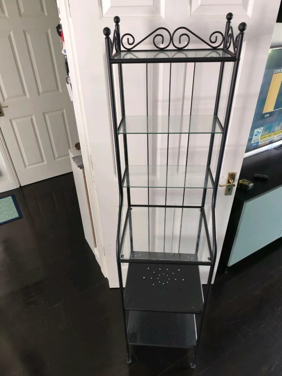 RÖNNSKÄRShelving unit, black, 42x176 cm - Image 1