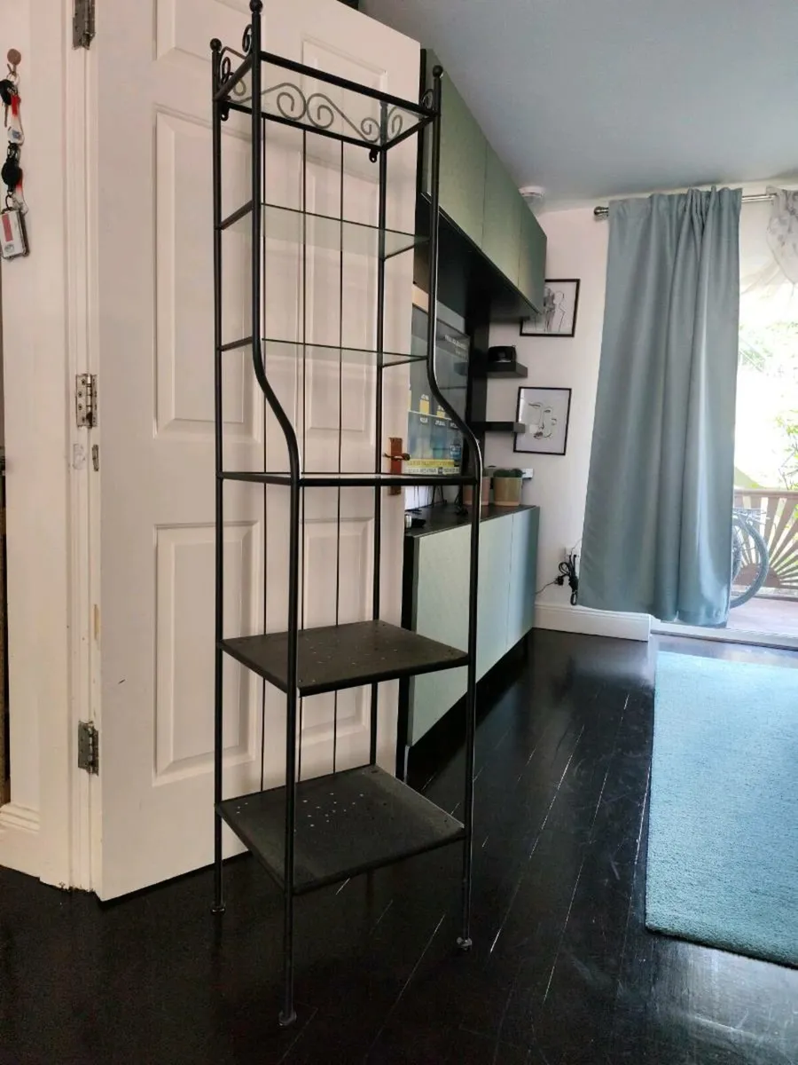 RÖNNSKÄRShelving unit, black, 42x176 cm - Image 2