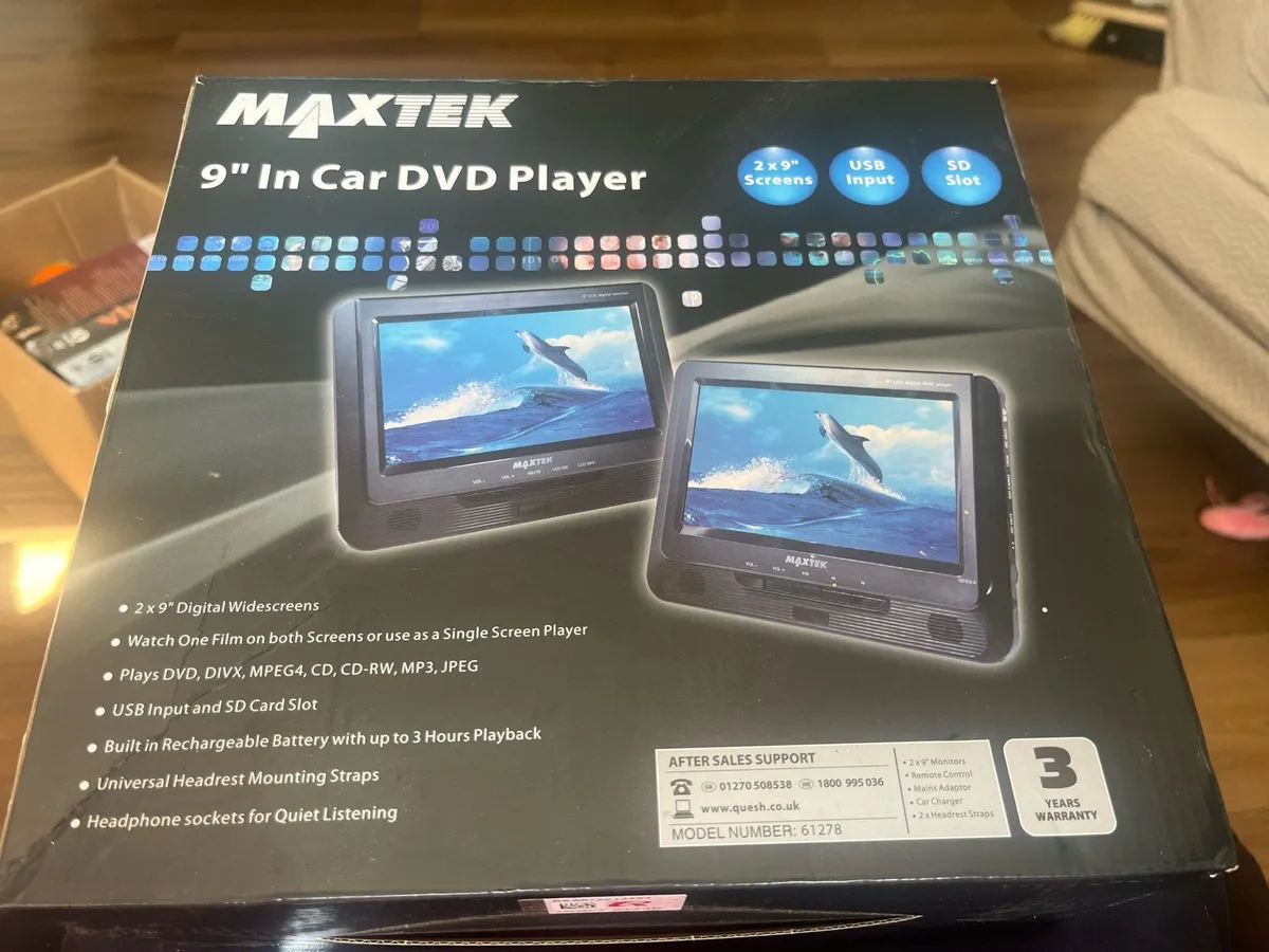 9” in car DVD player - Image 1