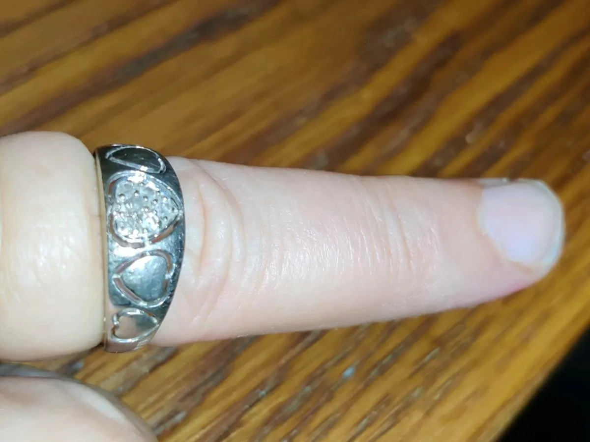 CHUNKY DIAMOND HEART, 9CT White Gold New Ring ! - Image 3